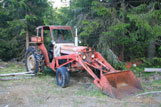 Oude tractor.